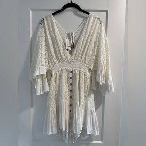 Free People White Mini Dress Romper